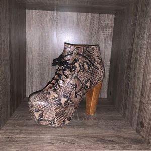 JEFFREY CAMPBELL SNAKE SKIN PLATFORM